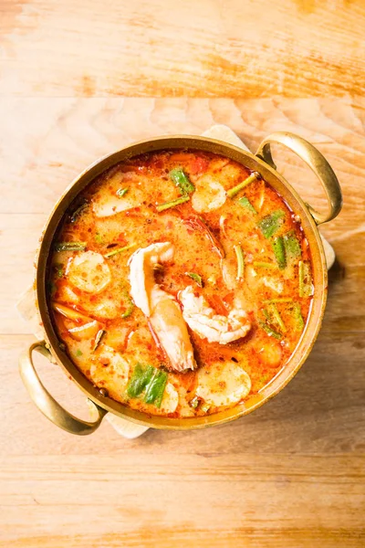 Sopa de camarão picante — Fotografia de Stock