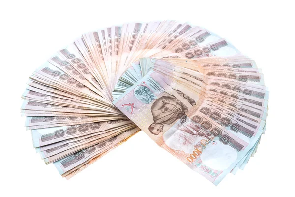 Thaise bankbiljet en cash — Stockfoto