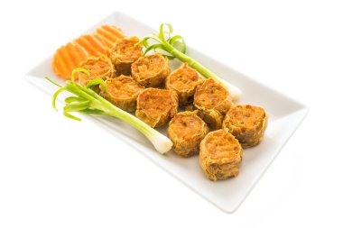 derin yağda kızartılmış yengeç eti rulo 