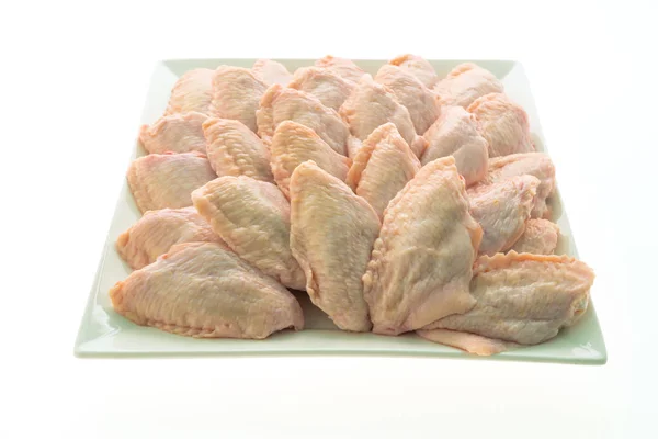 Carne de pollo cruda y ala — Foto de Stock