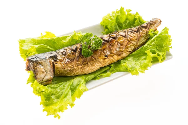 Gegrilde Saba vis met zoete saus — Stockfoto