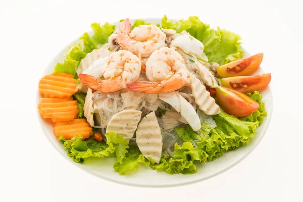 Salade de nouilles épicées aux fruits de mer — Photo