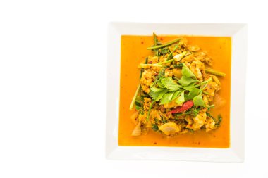 Kızartılmış Yengeç köri ile karıştırın