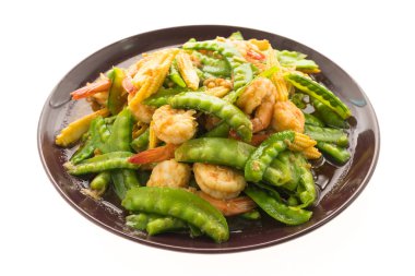 Karides kızarmış sebze 