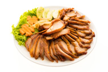 Kavrulmuş Barbekü domuz eti tatlı sos ile