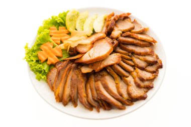 Kavrulmuş Barbekü domuz eti tatlı sos ile 