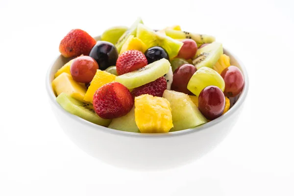 Frutta mista in piatto bianco — Foto Stock