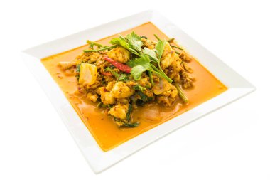 Kızartılmış Yengeç köri ile karıştırın