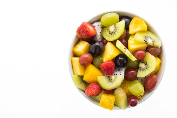 Fruta mixta en plato blanco —  Fotos de Stock