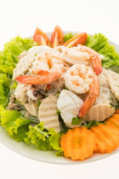 Mariscos Ensalada de fideos picantes — Foto de Stock