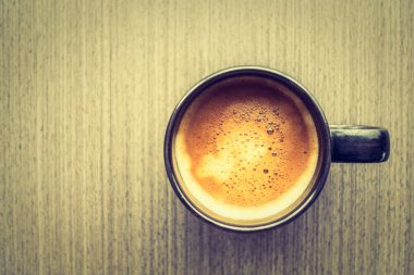 Latte Kahve Siyah Kupası