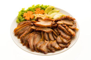 Kavrulmuş Barbekü domuz eti tatlı sos ile 