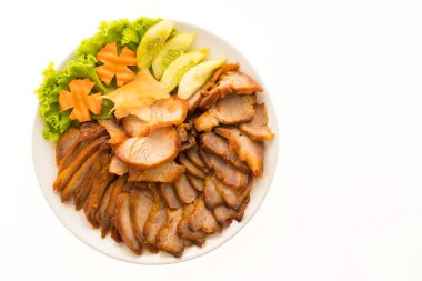 Kavrulmuş Barbekü domuz eti tatlı sos ile 