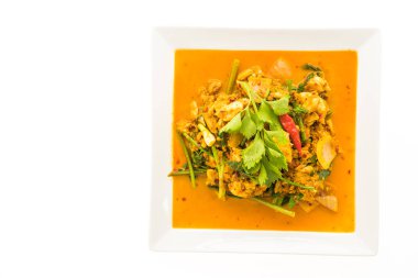 Kızartılmış Yengeç köri ile karıştırın