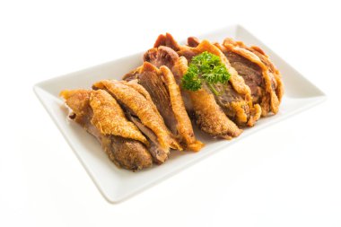 Kızarmış gevrek domuz 