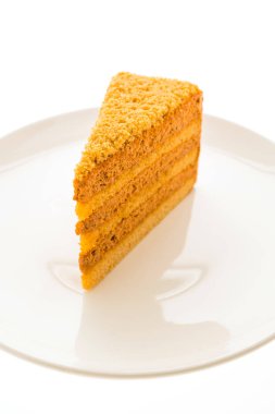 Tay çay pasta beyaz plaka