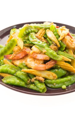 Karides kızarmış sebze 