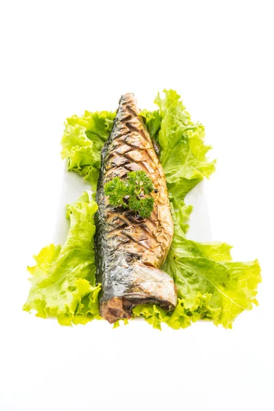 Gegrilde Saba vis met zoete saus — Stockfoto