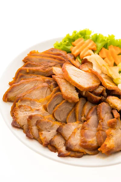 Roasted bbq pork with sweet sauce — Stock Photo, Image