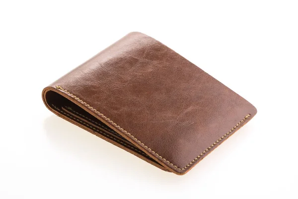 Brown leather wallet — Stock Photo, Image