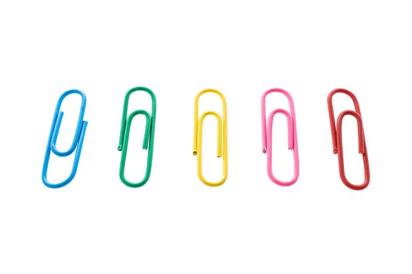 Kleurrijke paperclip — Stockfoto