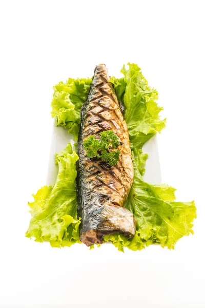 Gegrilde Saba vis met zoete saus — Stockfoto