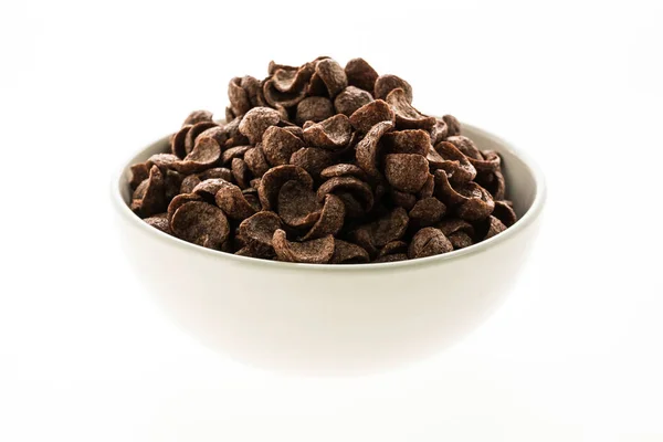 Spannmål choklad i vit skål — Stockfoto
