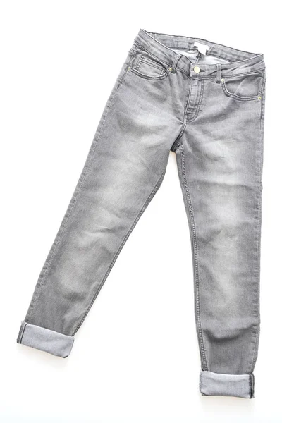Мода серые джинсы для одежды — стоковое фото