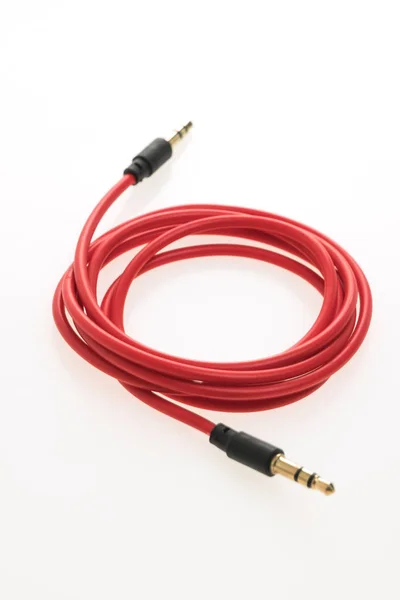 Rotes Audiokabel — Stockfoto