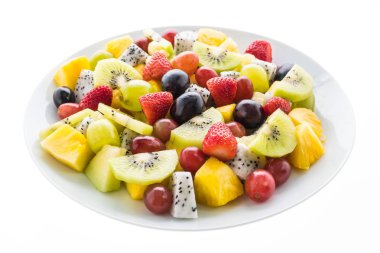 Beyaz plaka karışık meyve