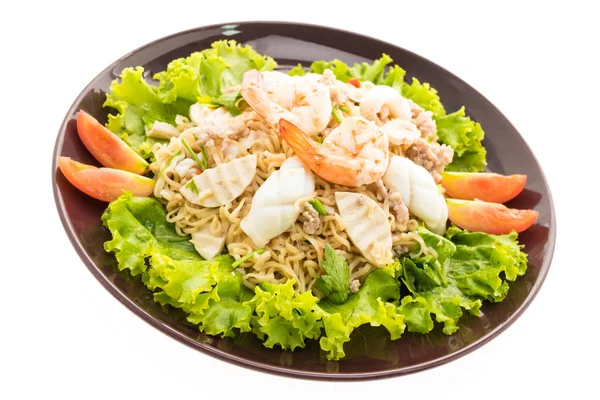 Mariscos Ensalada de fideos picantes — Foto de Stock