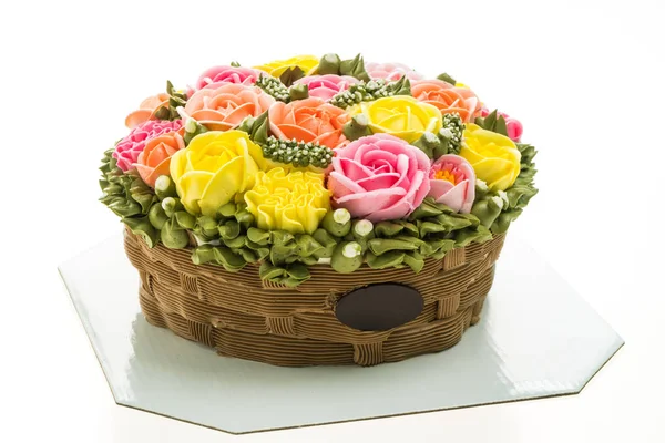 renkli çiçek pasta