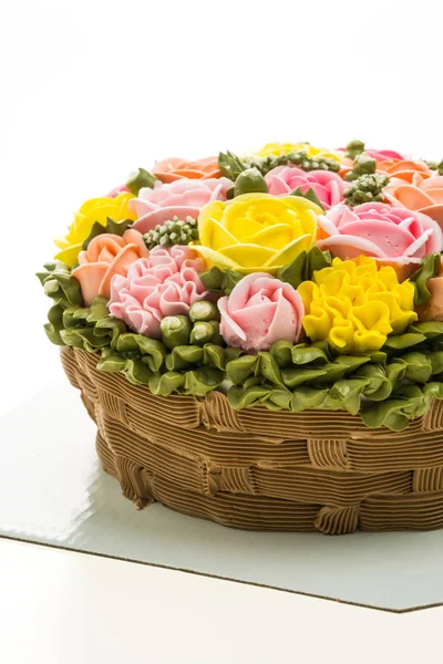 Красочный цветочный торт — стоковое фото