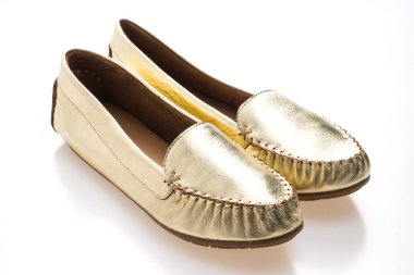 Güzel lüks altın kadın ayakkabı