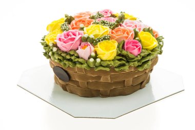 renkli çiçek pasta