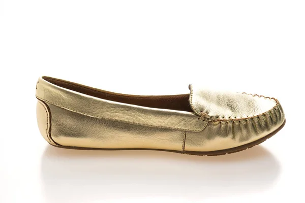 美しい高級黄金女性靴 — ストック写真