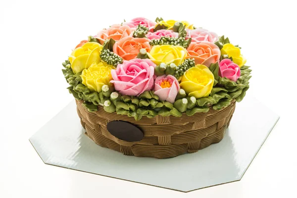 renkli çiçek pasta