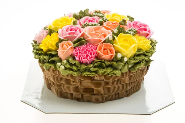 renkli çiçek pasta