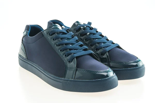 Sapatos de couro azul — Fotografia de Stock
