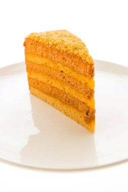 Tay çay pasta beyaz plaka