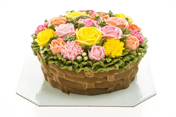 renkli çiçek pasta