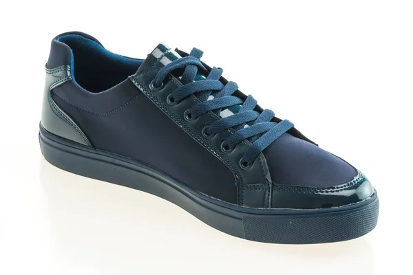 Mavi deri ayakkabı — Stok fotoğraf