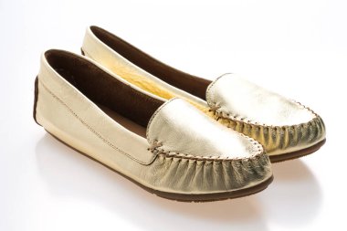 Güzel lüks moda altın kadın ayakkabı