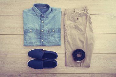 Takım üst görünüm erkekler moda