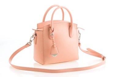 Beautiful elegance and luxury fashion pink women handbag clipart