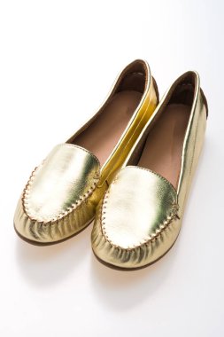 Güzel lüks moda altın kadın ayakkabı