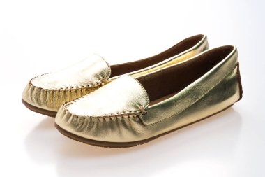 Güzel lüks moda altın kadın ayakkabı