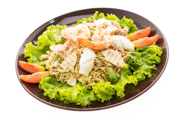 Seafood Spicy noodles salad — Stock Photo, Image