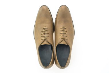 Güzel zarafet ve lüks deri kahverengi erkek ayakkabıları