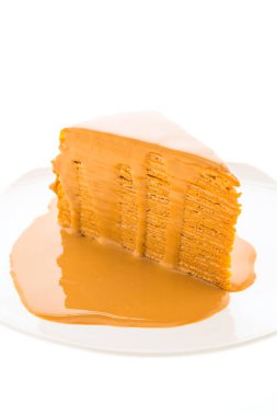 Tay çay pasta beyaz plaka